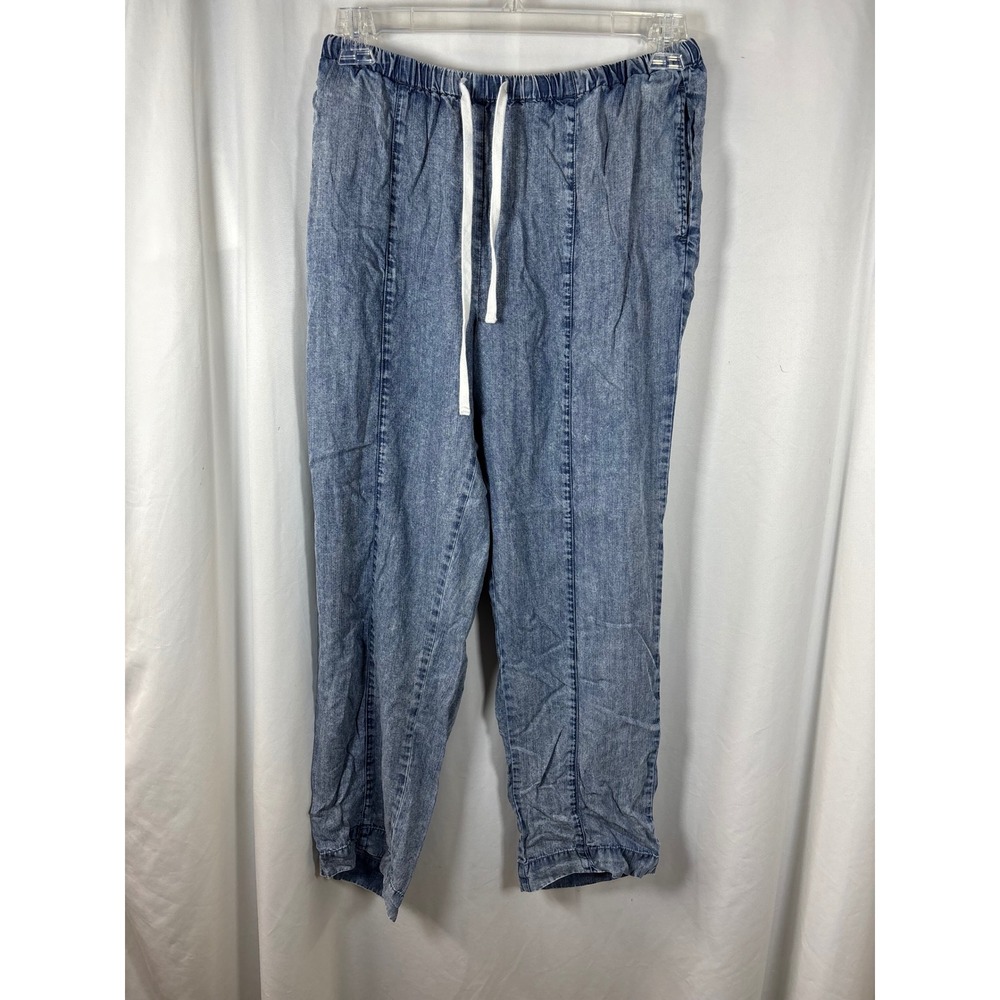 Jane + Delancey Women Medium Acid Wash Blue 100% Lyocell Jogger Pants Relaxed